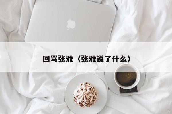 回骂张雅（张雅说了什么）