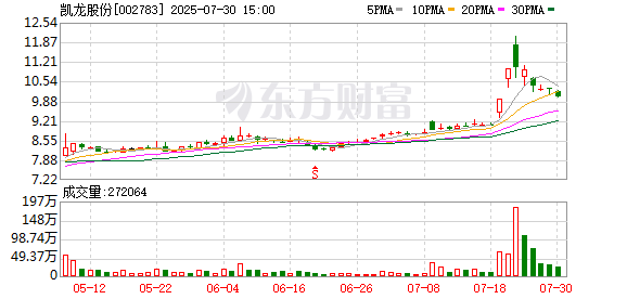 凯龙股份：聘任邵峰为公司总经理